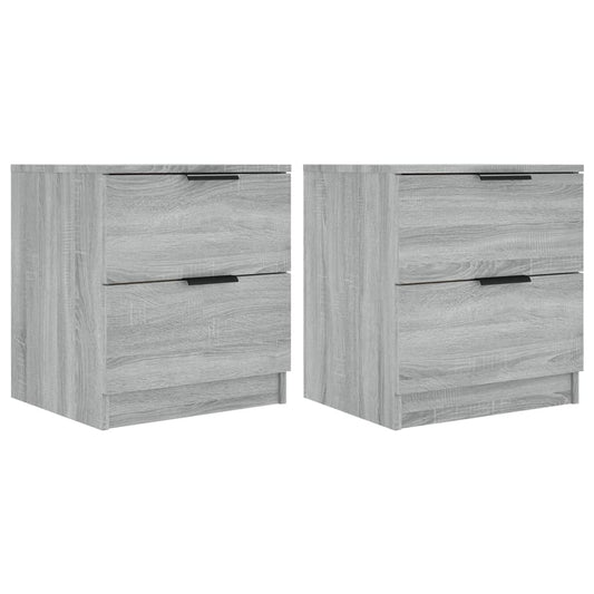 Bedside Cabinets 2 pcs Grey Sonoma Engineered Wood Bedside Cabinets 2 pcs Grey Sonoma Engineered Wood