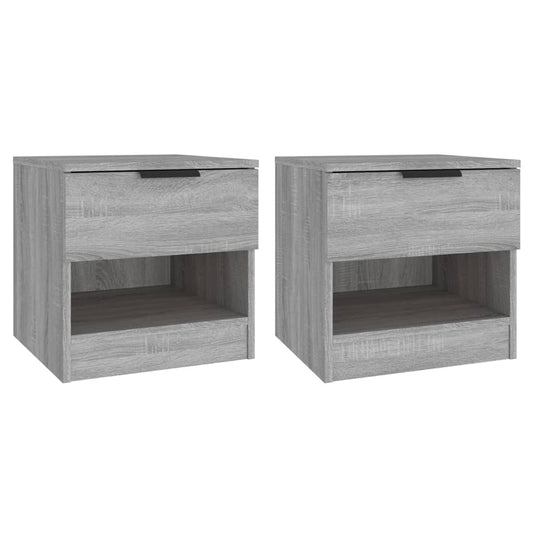 Bedside Cabinets 2 pcs Grey Sonoma Engineered Wood Bedside Cabinets 2 pcs Grey Sonoma Engineered Wood