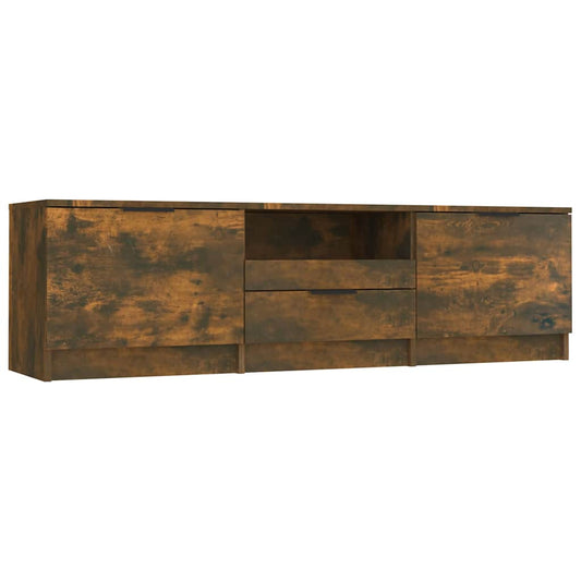 TV Cabinet Smoked Oak 140x35x40 cm Engineered Wood TV Cabinet Smoked Oak 140x35x40 cm Engineered Wood
