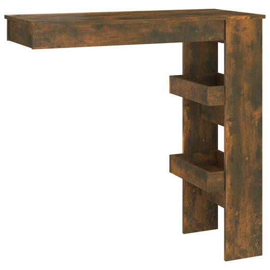 Wall Bar Table Smoked Oak 102x45x103,5 cm Engineered Wood Wall Bar Table Smoked Oak 102x45x103,5 cm Engineered Wood