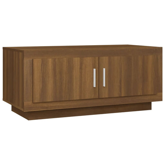 Coffee Table Brown Oak 102x50x45 cm Engineered Wood Coffee Table Brown Oak 102x50x45 cm Engineered Wood