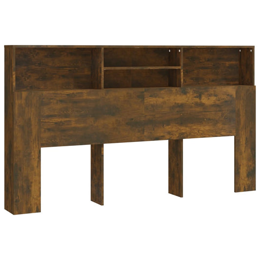 817255 vidaXL Headboard Cabinet Smoked oak 180x19x103,5 cm 817255 vidaXL Headboard Cabinet Smoked oak 180x19x103,5 cm