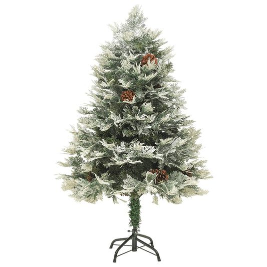 Pre-lit Christmas Tree with Pine Cones Green 150 cm PVC&PE Pre-lit Christmas Tree with Pine Cones Green 150 cm PVC&PE