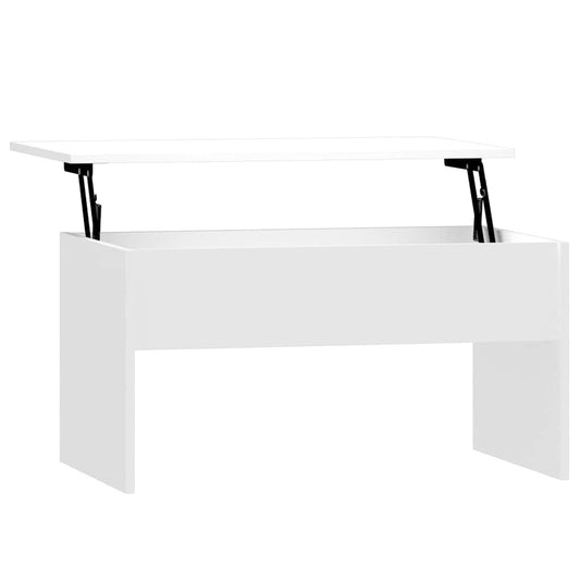 Coffee Table High Gloss White 80x50.5x41.5 cm Engineered Wood Coffee Table High Gloss White 80x50.5x41.5 cm Engineered Wood