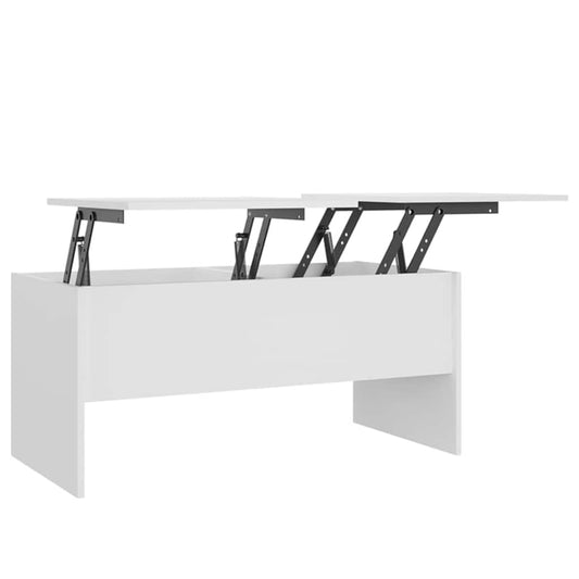 Coffee Table White 102x50.5x46.5 cm Engineered Wood Coffee Table White 102x50.5x46.5 cm Engineered Wood