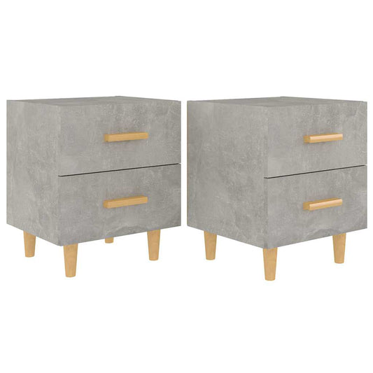 Bed Cabinets 2 pcs Concrete Grey 40x35x47,5 cm Bed Cabinets 2 pcs Concrete Grey 40x35x47,5 cm
