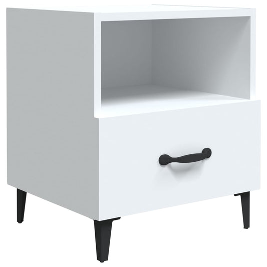 Bedside Cabinet White Engineered Wood Bedside Cabinet White Engineered Wood
