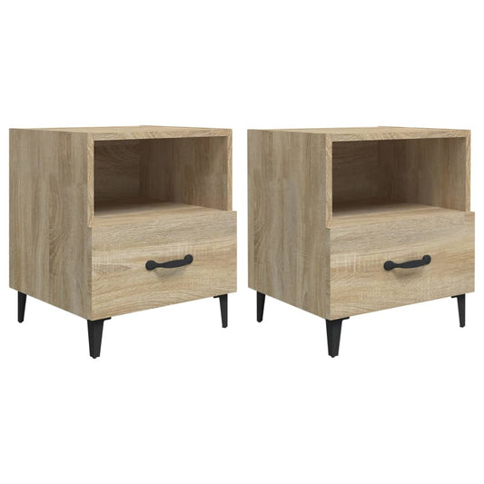 Bedside Cabinets 2 pcs Sonoma Oak Engineered Wood Bedside Cabinets 2 pcs Sonoma Oak Engineered Wood
