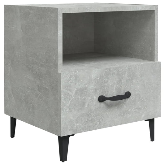 Bedside Cabinet Concrete Grey Engineered Wood Bedside Cabinet Concrete Grey Engineered Wood