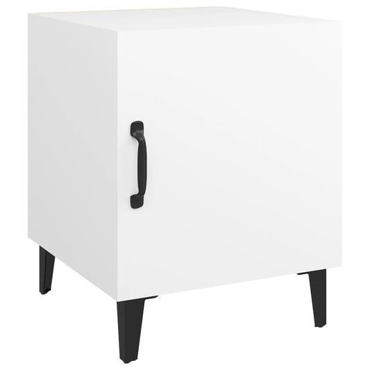 Bedside Cabinet White Engineered Wood Bedside Cabinet White Engineered Wood