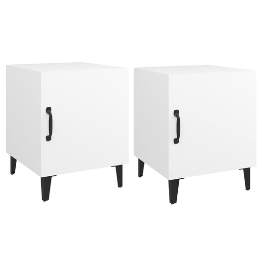Bedside Cabinets 2 pcs White Engineered Wood Bedside Cabinets 2 pcs White Engineered Wood