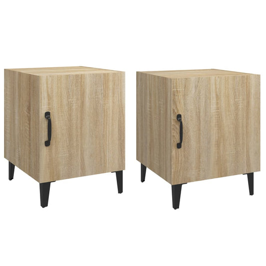Bedside Cabinets 2 pcs Sonoma Oak Engineered Wood Bedside Cabinets 2 pcs Sonoma Oak Engineered Wood