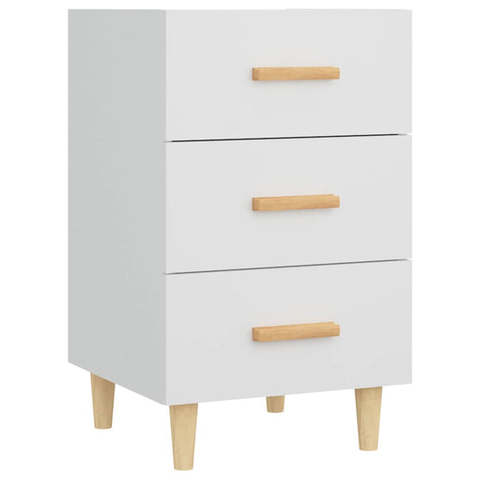 Bedside Cabinet White 40x40x66 cm Engineered Wood Bedside Cabinet White 40x40x66 cm Engineered Wood