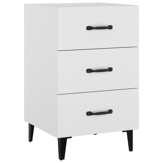 Bedside Cabinet White 40x40x66 cm Engineered Wood Bedside Cabinet White 40x40x66 cm Engineered Wood