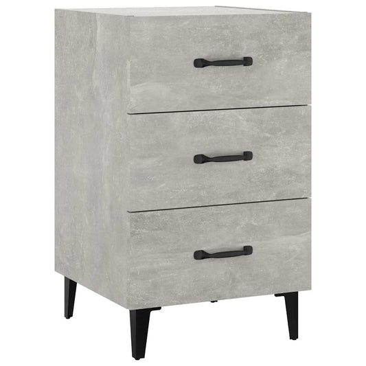 Bedside Cabinet Concrete Grey 40x40x66 cm Engineered Wood Bedside Cabinet Concrete Grey 40x40x66 cm Engineered Wood