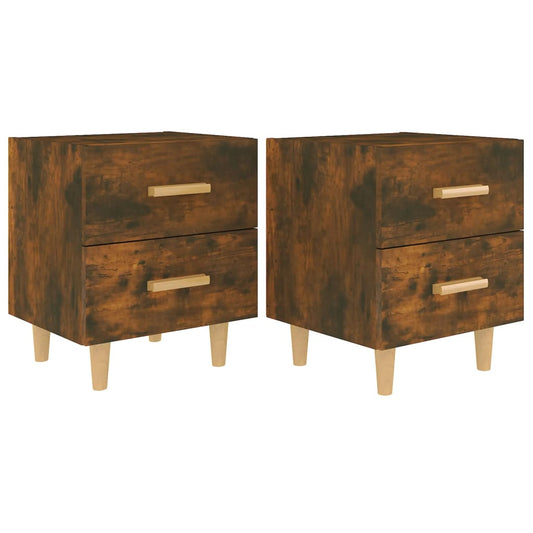 Bed Cabinets 2 pcs Smoked Oak 40x35x47.5 cm Bed Cabinets 2 pcs Smoked Oak 40x35x47.5 cm