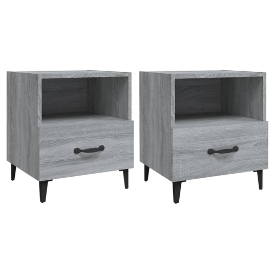 Bedside Cabinets 2 pcs Grey Sonoma Engineered Wood Bedside Cabinets 2 pcs Grey Sonoma Engineered Wood
