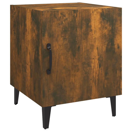 Bedside Cabinet Smoked Oak Engineered Wood Bedside Cabinet Smoked Oak Engineered Wood