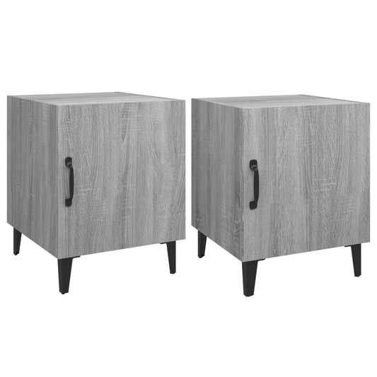Bedside Cabinets 2 pcs Grey Sonoma Engineered Wood Bedside Cabinets 2 pcs Grey Sonoma Engineered Wood