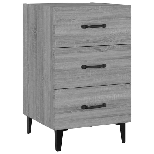 Bedside Cabinet Grey Sonoma 40x40x66 cm Engineered Wood Bedside Cabinet Grey Sonoma 40x40x66 cm Engineered Wood