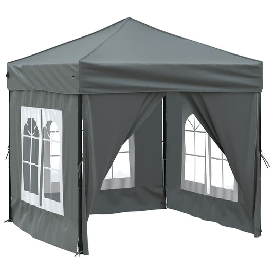 Folding Party Tent with Sidewalls Anthracite 2x2 m Folding Party Tent with Sidewalls Anthracite 2x2 m
