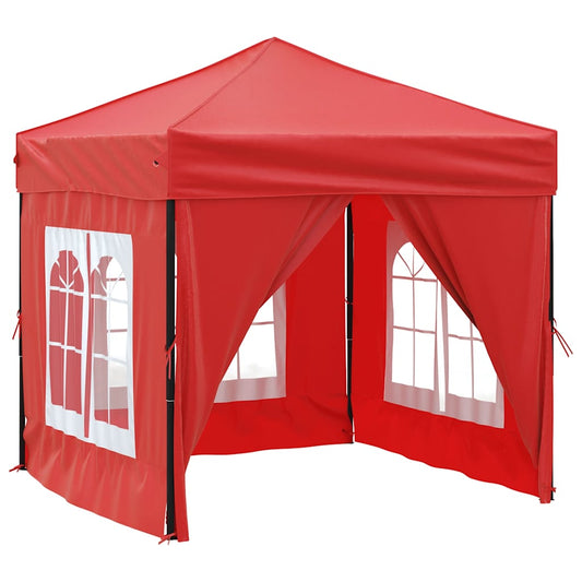 Folding Party Tent with Sidewalls Red 2x2 m Folding Party Tent with Sidewalls Red 2x2 m