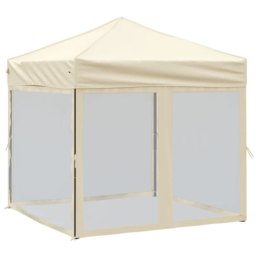 Folding Party Tent with Sidewalls Cream 2x2 m Folding Party Tent with Sidewalls Cream 2x2 m
