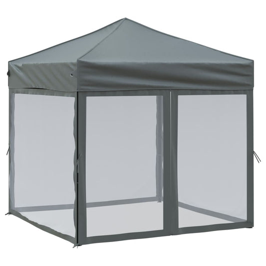 Folding Party Tent with Sidewalls Anthracite 2x2 m Folding Party Tent with Sidewalls Anthracite 2x2 m