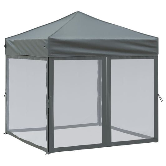 Folding Party Tent with Sidewalls Anthracite 2x2 m Folding Party Tent with Sidewalls Anthracite 2x2 m