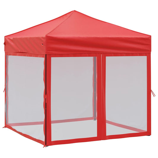 Folding Party Tent with Sidewalls Red 2x2 m Folding Party Tent with Sidewalls Red 2x2 m