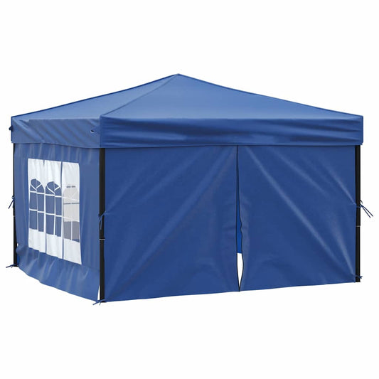 Folding Party Tent with Sidewalls Blue 3x3 m Folding Party Tent with Sidewalls Blue 3x3 m