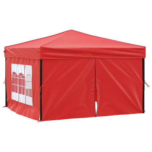 Folding Party Tent with Sidewalls Red 3x3 m Folding Party Tent with Sidewalls Red 3x3 m