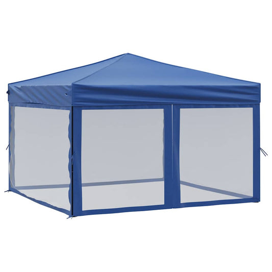 Folding Party Tent with Sidewalls Blue 3x3 m Folding Party Tent with Sidewalls Blue 3x3 m