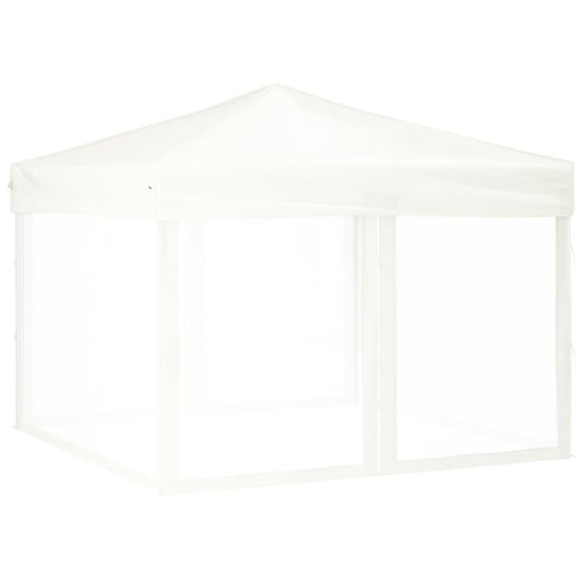 Folding Party Tent with Sidewalls White 3x3 m Folding Party Tent with Sidewalls White 3x3 m