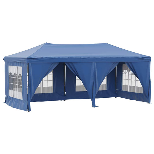 Folding Party Tent with Sidewalls Blue 3x6 m Folding Party Tent with Sidewalls Blue 3x6 m