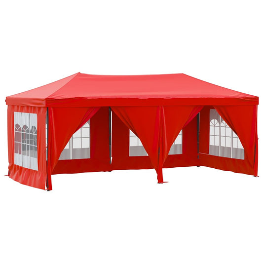 Folding Party Tent with Sidewalls Red 3x6 m Folding Party Tent with Sidewalls Red 3x6 m