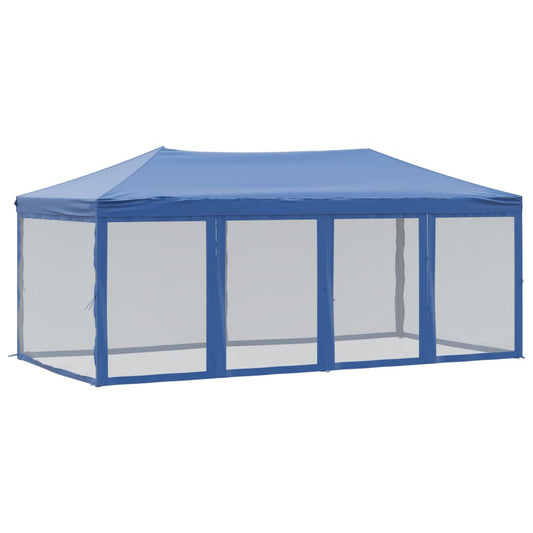 Folding Party Tent with Sidewalls Blue 3x6 m Folding Party Tent with Sidewalls Blue 3x6 m