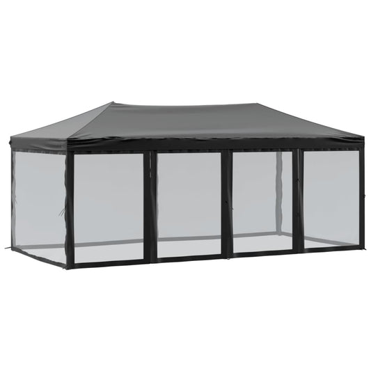 Folding Party Tent with Sidewalls Black 3x6 m Folding Party Tent with Sidewalls Black 3x6 m
