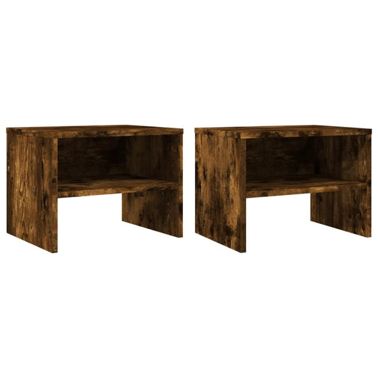 Bedside Cabinets 2 pcs Smoked Oak 40x30x30 cm Engineered Wood Bedside Cabinets 2 pcs Smoked Oak 40x30x30 cm Engineered Wood