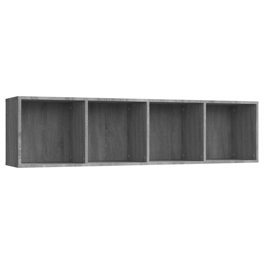 Book Cabinet/TV Cabinet Grey Sonoma 143x30x36cm Engineered Wood Book Cabinet/TV Cabinet Grey Sonoma 143x30x36cm Engineered Wood