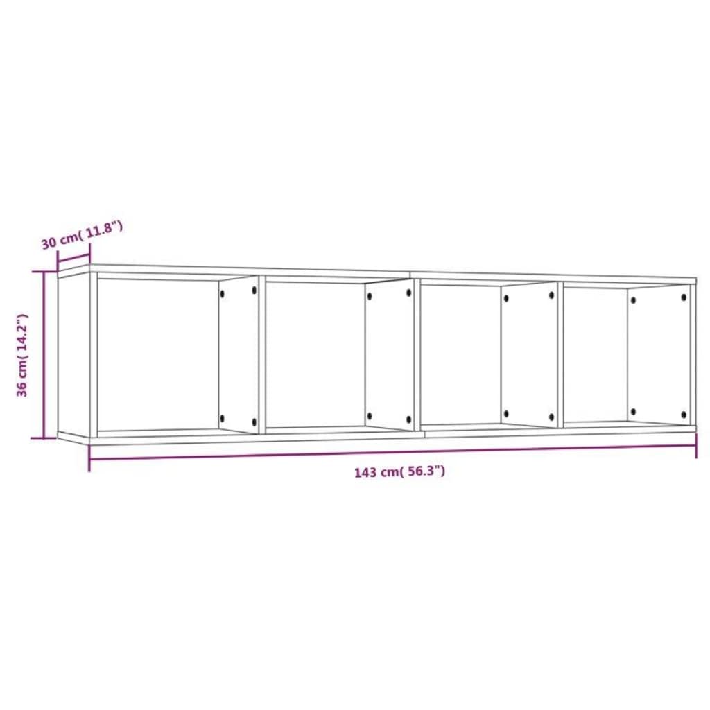 Book Cabinet/TV Cabinet Brown Oak 143x30x36cm Engineered Wood