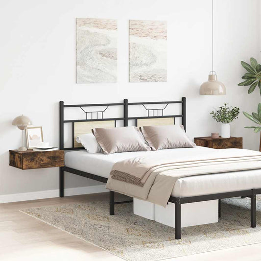 Floating Nightstands 2 pcs Smoked Oak 40x30x15cm Engineered Wood Floating Nightstands 2 pcs Smoked Oak 40x30x15cm Engineered Wood