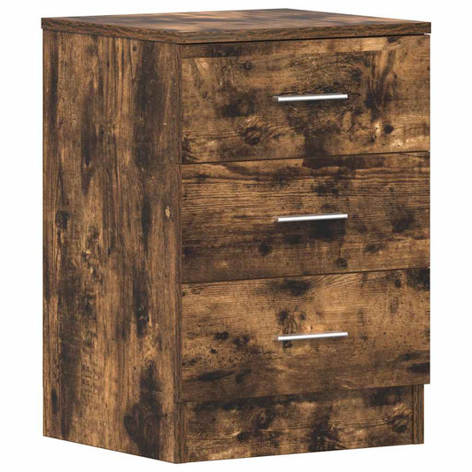 Bedside Cabinet Smoked Oak 38x35x56 cm Engineered Wood Bedside Cabinet Smoked Oak 38x35x56 cm Engineered Wood