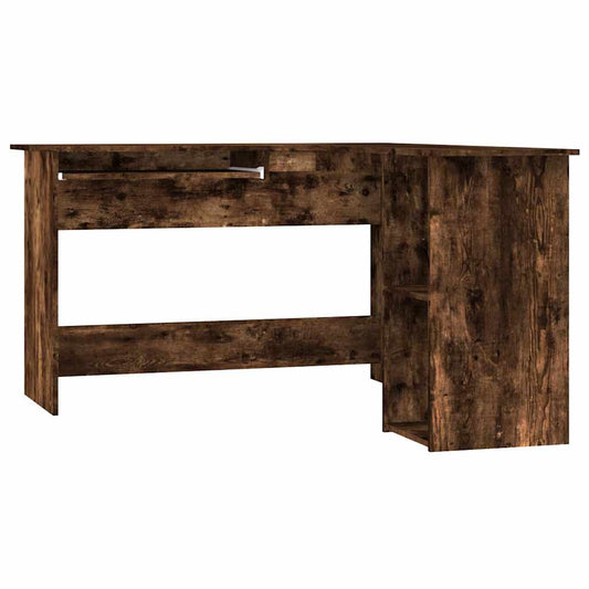 Corner Desk Smoked Oak 120x140x75 cm Engineered Wood Corner Desk Smoked Oak 120x140x75 cm Engineered Wood