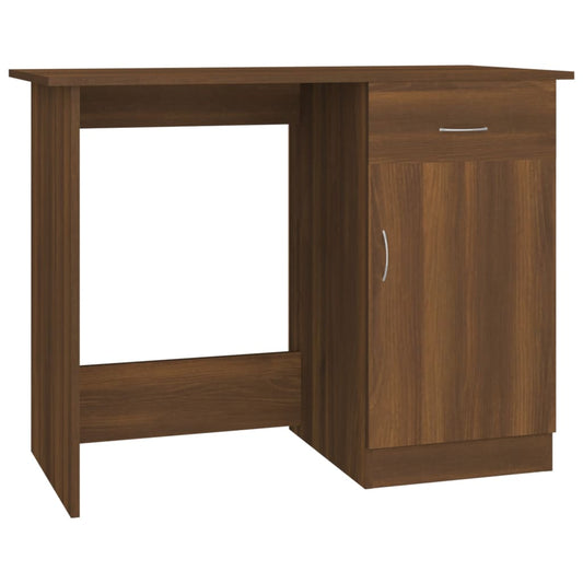 Desk Brown Oak 100x50x76 cm Engineered Wood Desk Brown Oak 100x50x76 cm Engineered Wood