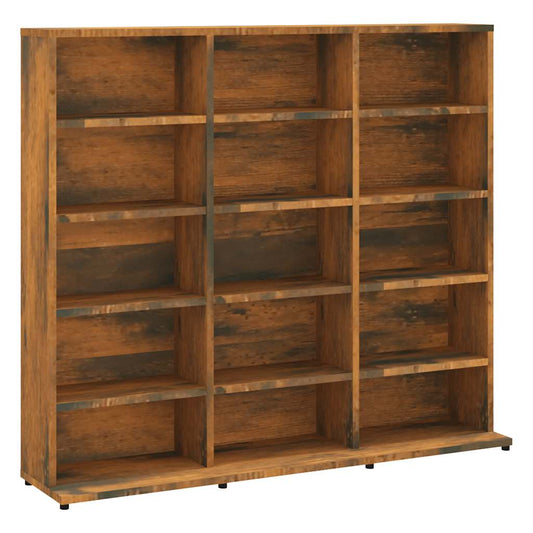 CD Cabinet Smoked Oak 100x23x89.5 cm Engineered Wood CD Cabinet Smoked Oak 100x23x89.5 cm Engineered Wood