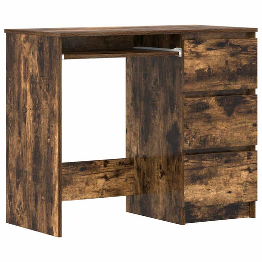 Desk Smoked Oak 90x45x76 cm Engineered Wood Desk Smoked Oak 90x45x76 cm Engineered Wood