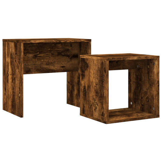 Nesting Coffee Tables 2 pcs Smoked Oak Engineered Wood Nesting Coffee Tables 2 pcs Smoked Oak Engineered Wood
