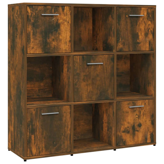 Book Cabinet Smoked Oak 90x30x90 cm Engineered Wood Book Cabinet Smoked Oak 90x30x90 cm Engineered Wood