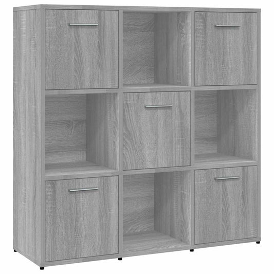 Book Cabinet Grey Sonoma 90x30x90 cm Engineered Wood Book Cabinet Grey Sonoma 90x30x90 cm Engineered Wood
